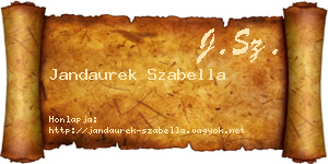 Jandaurek Szabella névjegykártya